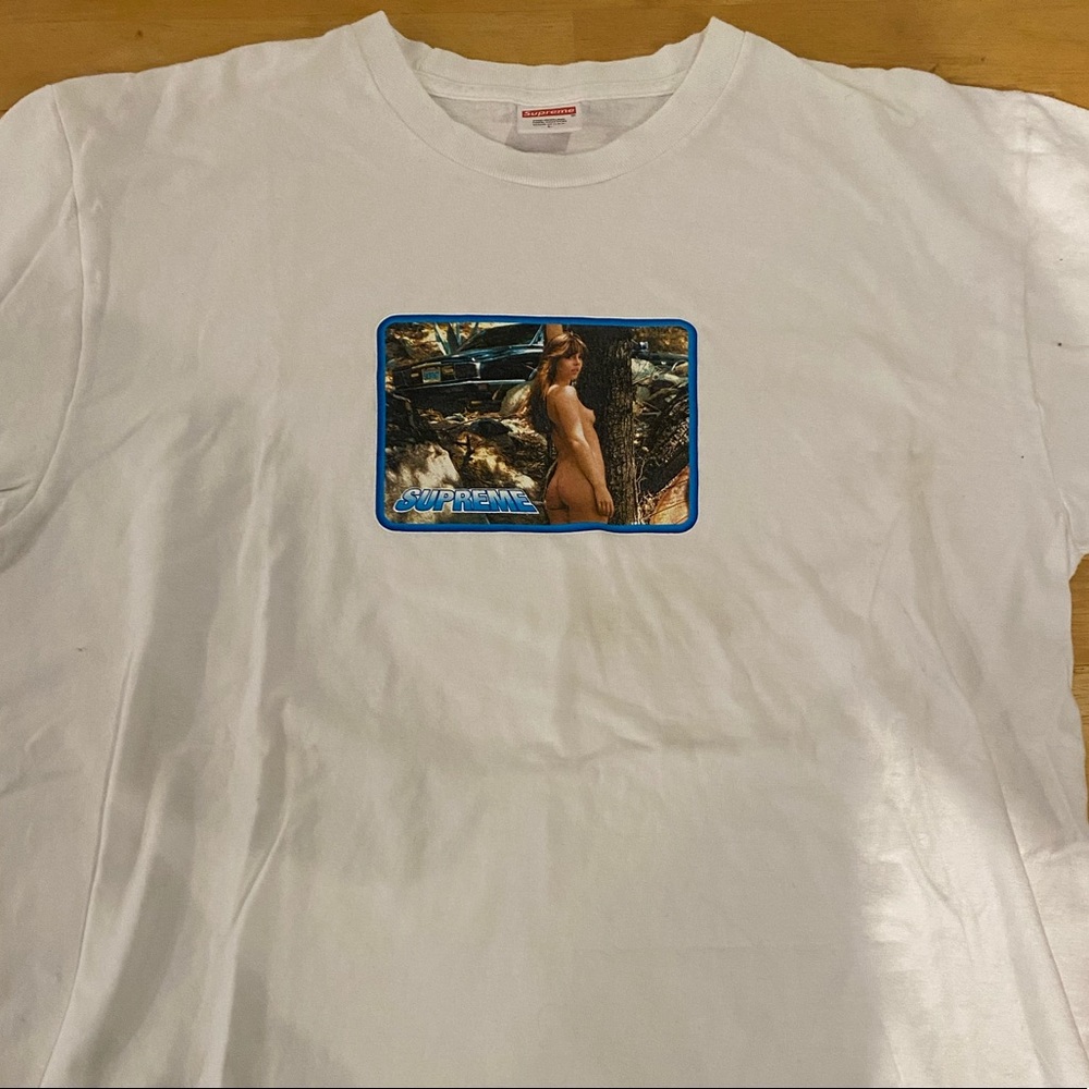 Supreme White Larry Clark Girl Tee Shirt